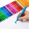 Rotierendes, waschbares Zeichenstift-Set für Kinder, Baby-Badezimmer, leicht zu löschendes Ölpastell, seidige Buntstifte, Pastellstift für Kinder, 12/24/36, Farbe 240227