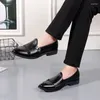 Dress Shoes 2024 Fashion Leather For Men Wedding Office Handmade Monk Strap Formal Casual Footwear