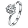 Cluster Rings Genuine Certified PT950 Platinum Excellent Round Cut 1 Diamond Moissanite Women Wedding Band Fine Jewelry