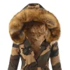 Vestes Veste Manteau Boutons Fermeture Tendance Épaissi Polaire Doublé Camouflage Imprimé Femmes Manteau