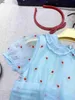 Brand baby lace skirt Princess dress girl dresses Lace Size 100-160 CM kids designer clothes Candy embroidery child frock 24Mar