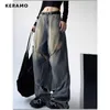 Frauen Jeans Retro Hollow Out Wide Bein Baggy Casual Style Jeanshose Harajuku Vintage Loose 2024 Winter Modehosen