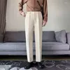 سروال الرجال الربيع/الصيف بدلة صغيرة فضفاضة ولف Instagram Hong Kong على مستقيم الساق على نطاق واسع السحب بانت