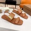 Slippers Full Leather Flat Sole Sandals One-to-one, High-quality, Shipped From Guangzhou, Vietnam, Dubai, Nigeria, Fashionable the Same Style
