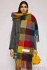Nuevas bufandas de invierno Ac para mujer, chales cálidos, Pashmina para mujer, manta pura, bufanda de Cachemira, diadema para el cuello, estola 5V77M