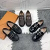 Barn barn vintage patent läder loafers skor cirkel logotyp sandal akademi pojkar sandal glider bröllop parti formella läder barn mocassin lägenheter oxfords sko