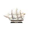 Dekorativa föremål Figurer Luckk Simation Arc Gloria Wood Sailing Boat Model Colombia Nautical Ships Modern Home Interior Deco Dhifu