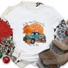 Kadın Tişört Basılı Desen Giyim Moda Noel Traend Yıl Tatil Kısa Kollu Eğlenceli Sevimli Tatlı Tişört.