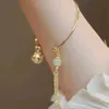 Perlen koreanische Mode glückliche Übertretung Perlen Bell Quasten Armband für Frauen Mädchen Stein ethnische Windkette Armbänder Schmuck Geschenke