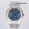 Хорошие наручные часы AP Watch 15400ST Royal Oak Offshore Series Прецизионная сталь с синей пластиной Календарь Дисплей Автоматические механические мужские часы Набор часов