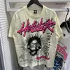 hellstar t shirt designer t skjortor grafiska tee kläder kläder hipster tvättade tyg graffiti bokstäver folie tryck vintage svart löst montering plus storlek