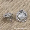 Designer David yurma Davids Square 11mm Set with Zircon Imitation Diamond Button Thread Style Popular Classic Ear Studs and Accessories