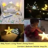 Luzes noturnas LED 3D Nuvens fofas Lua Estrelas Crianças Presente Brinquedos Bebê Quarto Banheiro Casa Ambiente Lâmpadas Decorativas