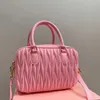 Bolso de diseñador de bolos suave de alta calidad, bolso de cuero genuino de marca de lujo, bolso de hombro informal Arcadie Matelasse, bolso de mano clásico de piel de oveja, bolso mensajero de bolos