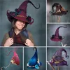 Halloween impreza poczuła czapki czapki mody masy masy masy cosplay magiczny czarodziej czapki do imprezowych rekwizytów ubrania Y220818269L