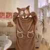 Women's Sleepwear Women Pajamas Night Dress Cartoon Sea Lion Funny Nightgown Robes Femme Household Winter Thick Hooded Night-robe Soft Warm