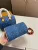 24SS Dames Luxe Designer Denim Kussentas Dames Handtas Schoudertas Crossbody Tas Portemonnee Mobiele telefoon Tas Sleuteltas Klein en schattig 16CM/20CM