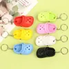 Keychains 3D Mini Shoe Pendant Keychain Sandal Slipper EVA Lovely Beach Little Croc Shoes Hole Pet Backpack Bag Toy Doll