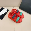 designer sandal for women platform sandals Calf leather Casual shoes slides shoes summer flat heel hook loop casual beach buckle genuine leather high quality