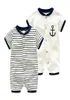 Retailwhole baby romper infant newborn navy stripe cotton rompers onesies Jumpsuit Jumpsuits Children Designers Clothes Kids 4760225