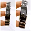 Top ceramic watch for woman quartz movement lady wristwatch steel band rd28241R