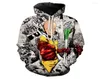 Men039s Hoodies Lustiger Anime One Punch Man 3D-Druck Cartoon Casual Student Männer Kapuzenpullover Cool Saitama Pullover Plus Size1181358