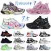 Luxury Brand Balienciaga Runners 7.0 7.5 Donna Uomo Designer Scarpe Banciaga Graffiti Borgogna Fluo Scarpe da ginnastica Nero Bianco Balenciag Rosa Casual Sneakers Dhgate