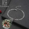 Stainless Steels Custom Bracelet with Picture inside Po Projection Bracelets for Women Couples Girlfriend Mom Christmas Gift 240227