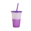 Tumblers Pretty Long Lasting With Straw Adding Vitality Discoloration Beverage Cup For Home Water Tumbler