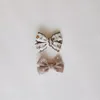 Hair Accessories 2PCS Children's Bow Clip Cotton Bangs Hairpins Sweet Princess Embroidered Baby Floral Clips Purple Pink Khaki Green