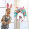 Decorative Flowers Easter Wreath Decorations Electric BuEars Spring Decor Handmade Without Battery