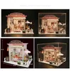 Architettura/Casa fai da te Casa delle bambole Giocattoli per bambini Mobili Case delle bambole in miniatura Assemblaggio in legno Casa delle bambole casa Natale Regali di Capodanno C007