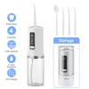 USB220ml handheld adult electric dental flosser for home use, 3-speed water spray flosser, intelligent power-off teeth cleaning set