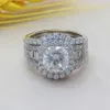 Пастон тонкие ювелирные изделия на заказ роскошь 10K 14k золота Igi 3ct Cushion Cut Diamond Halo Ring Оптовое