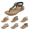 Boheemse Sandalen Dames Slippers Wedge Gladiator Sandaal Dames Elastische Strandschoenen String Bead Color37 GAI sp