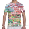 T-Shirt „Flags of the World“ von Color Herren TShirt Damen Allover-Print Mode Mädchen T-Shirt Jungen Tops T-Shirts Kurzarm-T-Shirts