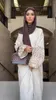 民族衣類中東イスラム教徒2024春の印刷されたボヘミアンスタイルのボヘミアンスタイルスリーブ女性のためのビンテージドレスドバイアラビア語のガウン