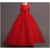 Vestidos para meninas Vestidos para meninas Oferta especial - lindo laço decorado longo vestido de flor para meninas/vestido infantil/vestido de desempenho de princesa Dh7Ok