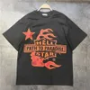 メンズTシャツストリートウェアヘルスターY2Kシャツメンズヒップホップレトログラフィックプリントコットンラウンドネック特大のTシャツハラジュクゴシックトップ62TWF