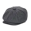 Jangoul Woolen Tweed Kid Sboy Cap Boy Girl Herringbone Child Flat Mały rozmiar niemowlęcia maluch młodzież beret hat boina 001 201216305J