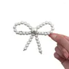 Grampos de cabelo elegante pérola bowknot hairpin clipe barrette arco francês headpieces acessórios para mulher