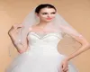 Ganska elegant Twotier Pearl and Bead Edge Hip Length White Ivory Champagne Red Black Purple Pink Wedding Veil MeidingQianna Bran7594629