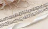 MissRDress Cintura per abito da sposa sottile Cintura con fascia in cristallo argento Strass con diamanti Cintura da sposa con cintura per la decorazione di nozze YS8633055593