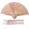 Party Favor Personalized Wooden Hand Fan Wedding Favors And Gifts For Guest Sandalwood Decoration Folding Fans Jn12 Drop Delivery Home Dh2Sf