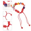 Pulseras de dijes Pulsera de cerámica manual Amantes Regalos tejidos para mujeres Cerámica personalizada