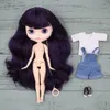 ICY DBS Blyth Boneca bjd corpo articulado pele branca rosto fosco BL169 cabelo roxo 30cm 240226