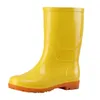 Buty Outdoor Garden Water Buty męskie kobiety deszczowe Letnia ochrona porodu przeciwpoślizgowego Cylinder Pvc odporny na zużycie żółty żółty