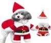 犬のアパレルコートクリスマスペットサンタコスチューム服フーディージャンパークリスマス衣装英国