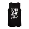 Men's Tank Tops Death By Pizza Top Sleeveless T-shirts Anime Sports Suits