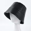 Nouveau automne hiver femmes chapeaux mode dame PU cuir imperméable seau chapeau de pluie pliable Fishmen casquette entière 201104179S